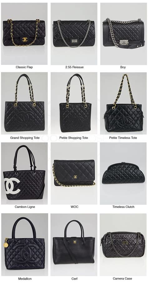 chanel bag model names|Chanel bag catalogue.